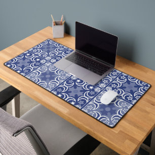 Delft tile ethnic national Dutch pattern Desk Mat