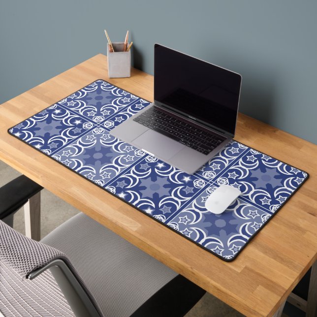 Delft tile ethnic national Dutch pattern   Desk Mat (Office 2)