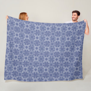 Delft tile ethnic national Dutch pattern Fleece Blanket