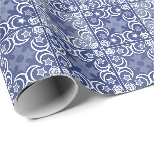 Delft tile ethnic national Dutch pattern Wrapping Paper