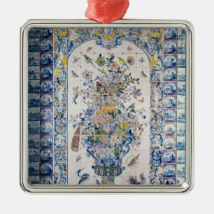 Delft tile panel from the bathroom metal tree decoration