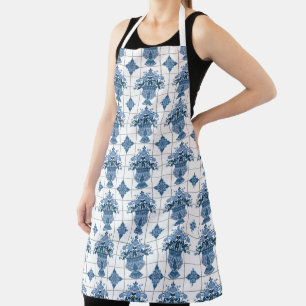 Delft Tile Pattern Apron