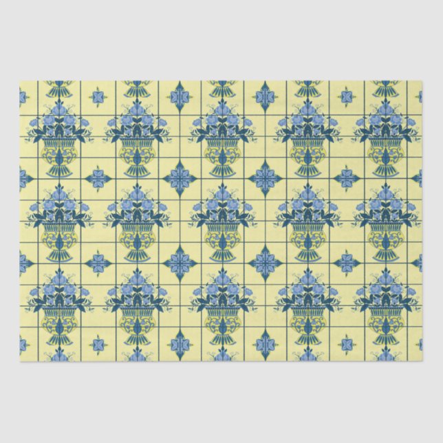 Delft Tile Pattern  Tissue Paper (Front)