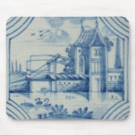 Delft tile showing a drawbridge over a canal, 19th mouse pad<br><div class="desc">Image:56463  Delft tile showing a drawbridge over a canal,  19th century. Dutch School,  (19th century). Private Collection,  The Stapleton Collection.  Art,  Fine Art.</div>
