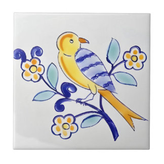 delft tiles reproductions colourful bird pattern