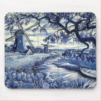 Delft tiling with Windmill Mouse Pad