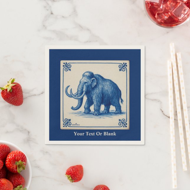 Delft Woolly Mammoth Napkin (Insitu)