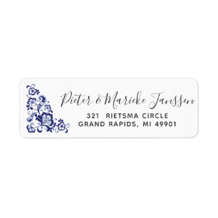 Delfts Blauw   Delft Blue Dutch Return Address