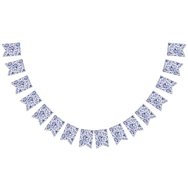 Delfts Blauw | Delft Blue Dutch Wedding Reception Bunting (All)