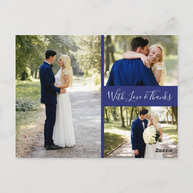 Delfts Blauw | Delft Blue Thank You Photos Collage Postcard (Back)