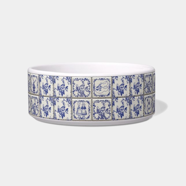 Delfts Blauw Pattern Tiles Bowl (Front)