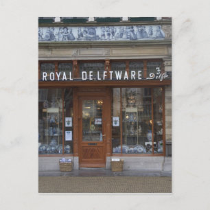 Delftware shop in Delft Postcard