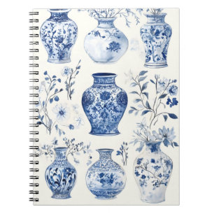 Delftware vases, chraacterised by their classic  notebook