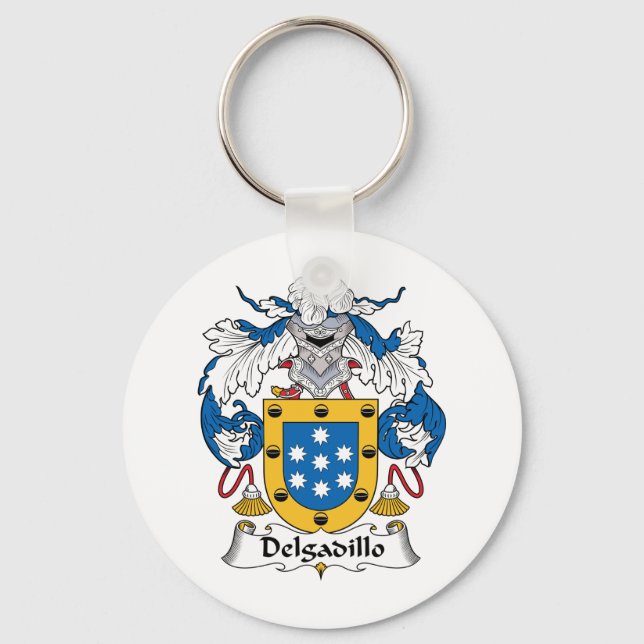 Delgadillo Family Crest Key Ring (Front)