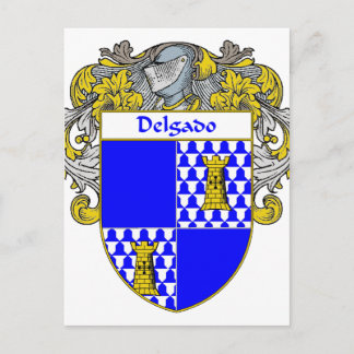 Delgado Coat of Arms (Mantled) Postcard