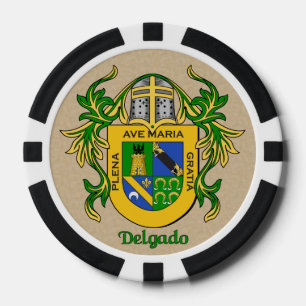 Delgado Heraldic Arms Poker Chips