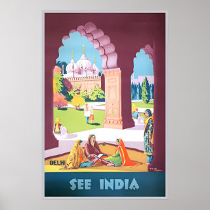 Delhi Art India Travel Poster Indian Art