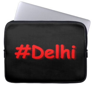 "#Delhi" Cute Design. Buy Now Wooden Box Sign Laptop Sleeve