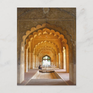 delhi fort red arches postcard