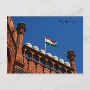 delhi fort top postcard