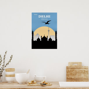 Delhi, India Travel Poster