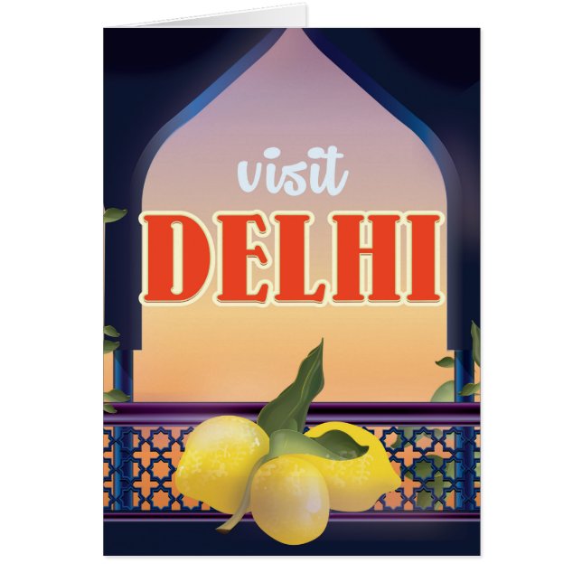 Delhi Vintage Travel Print. (Front)