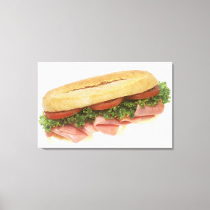 Deli Sandwich Canvas Print