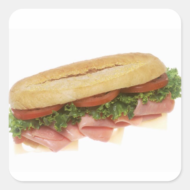 Deli Sandwich Square Sticker (Front)