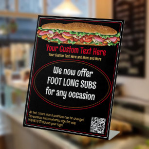 Deli Sandwich Sub Countertop Special Pedestal Sign