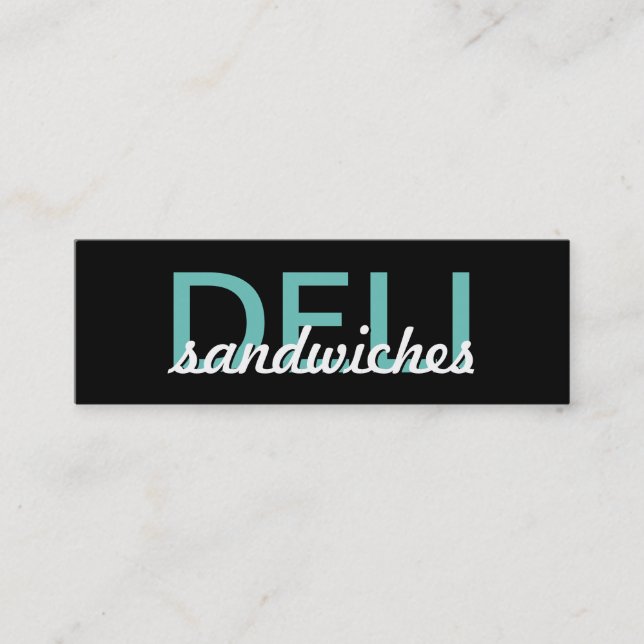 deli sandwiches punch card (Front)