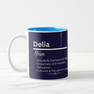 Delia Personalized Girl Name Meaning Coffee Mug