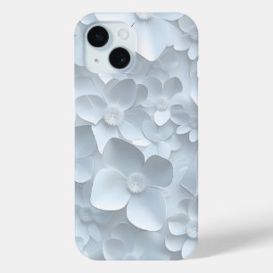 Delicate 3D White Floral Pattern Phone Case