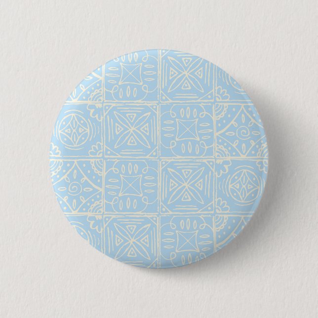 Delicate Amalfi style tile seamless pattern 6 Cm Round Badge (Front)