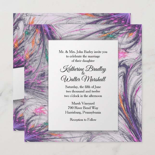 Delicate Amore Wedding Invitations (Front/Back)