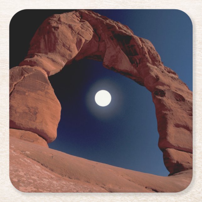 Delicate Arch | Arches National Park Utah Square Paper Coaster (Front)