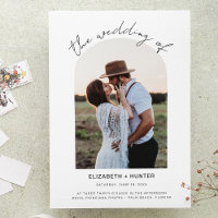 Delicate Arch Frame Photo Wedding QR Code RSVP