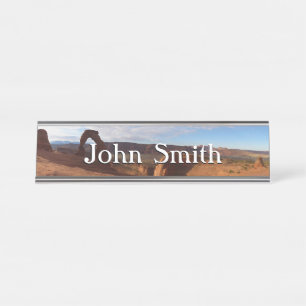 Delicate Arch I at Arches National Park Desk Name Plate
