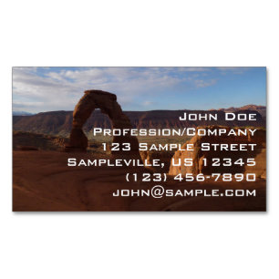 Delicate Arch II at Arches National Park Magnetic Business Card