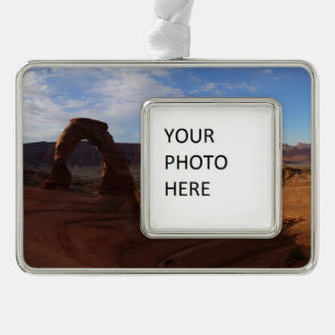 Delicate Arch II at Arches National Park Silver Plated Framed Ornament