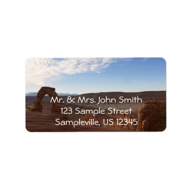 Delicate Arch III at Arches National Park Label (Front)