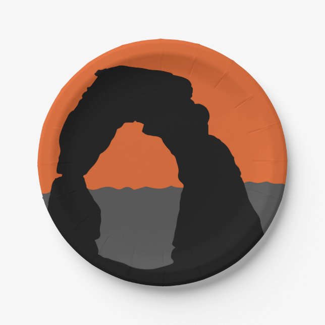 Delicate Arch in Arches National Park - Utah, USA Paper Plate (Front)
