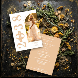 Delicate Arch MInimalist Grad Golden Shades Invitation