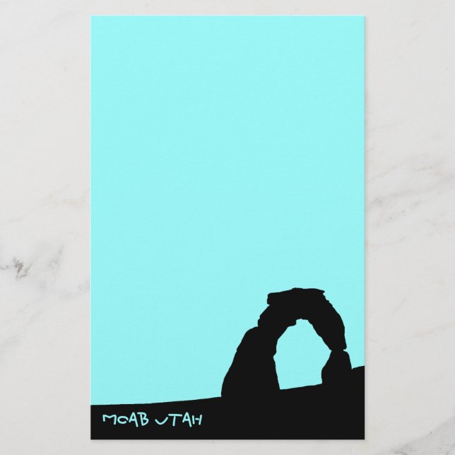 Delicate Arch Skyline Stationery (Front)