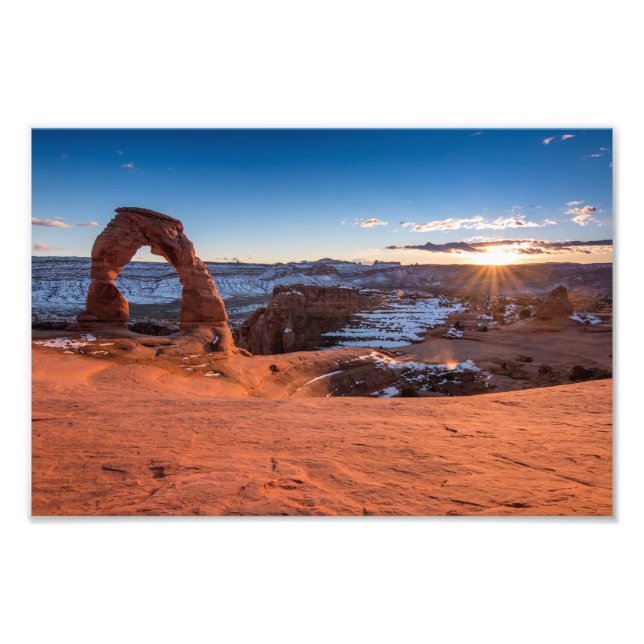 Delicate Arch Sunset Photo Print (Front)