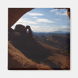 Delicate Arch through Rock Window at Arches Magnet