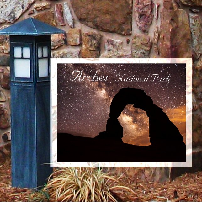 Delicate Arch Under Starry Sky Arches NP Postcard (Creator Uploaded)