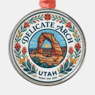 Delicate Arch Utah Metal Tree Decoration