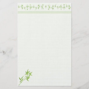 Delicate Bamboo Linen Stationery