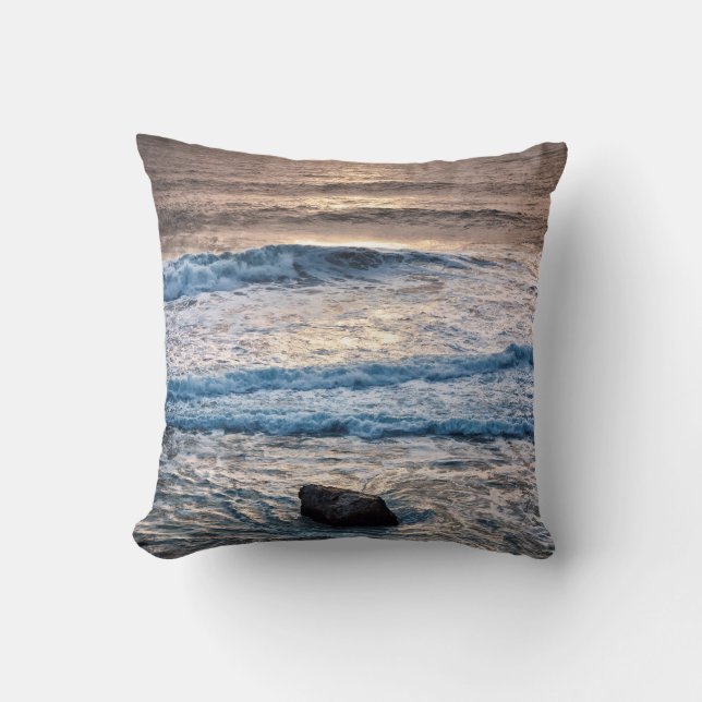 Delicate Beach Sunset Cushion (Front)