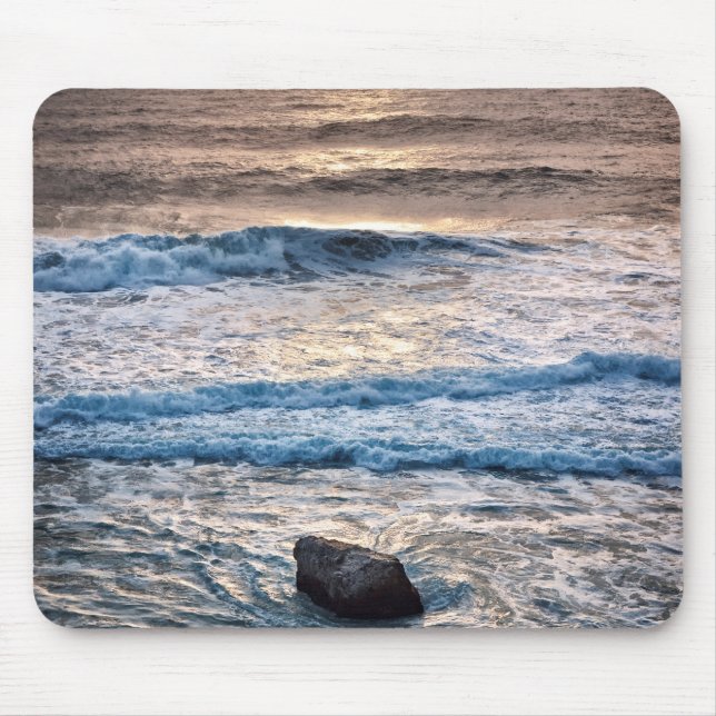 Delicate Beach Sunset Mouse Pad (Front)